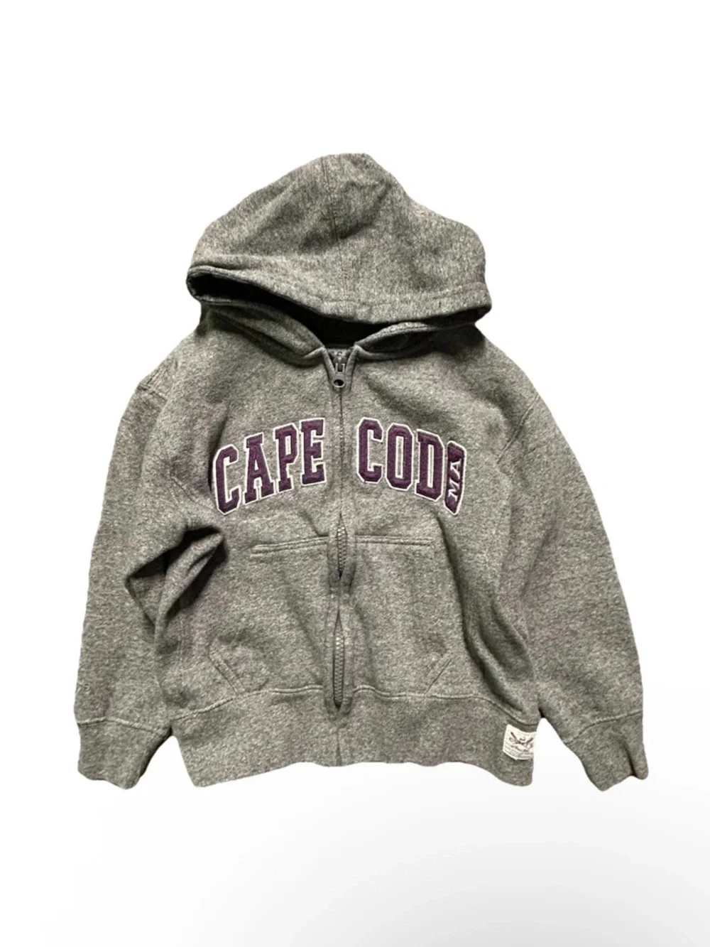 Girls Cuffy’s of Cape Cod Grey Full Zip Hoodie Sweatshirt Purple Size XS (6) - Picture 1 of 4